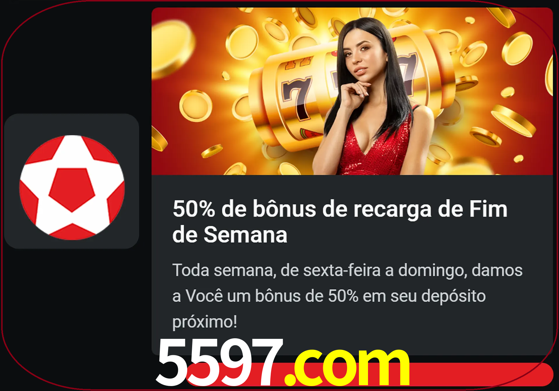 Volte a cada semana para receber novos bônus em dinheiro.